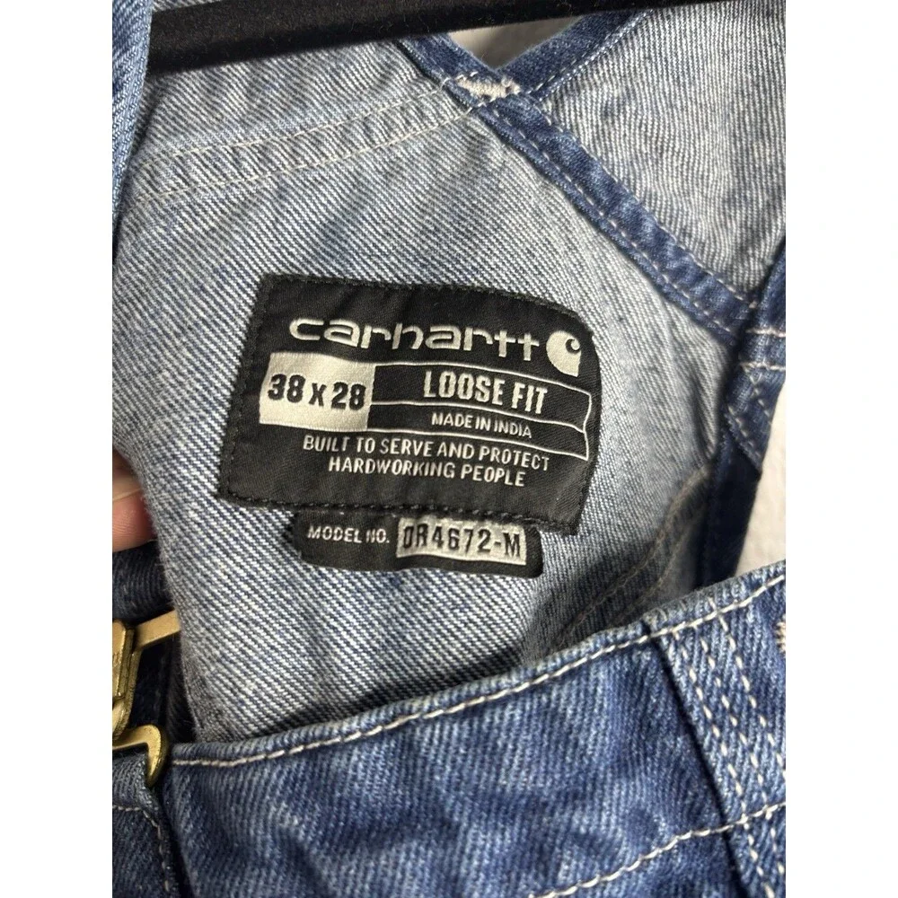 Carhartt Loose-Fit Denim Bib Overalls Men’s  38x28